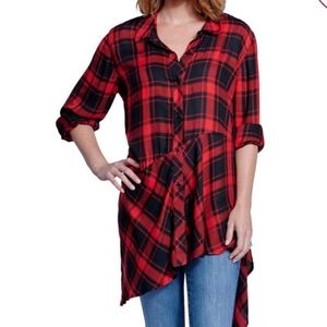 Seven7 sharbite hem flannel